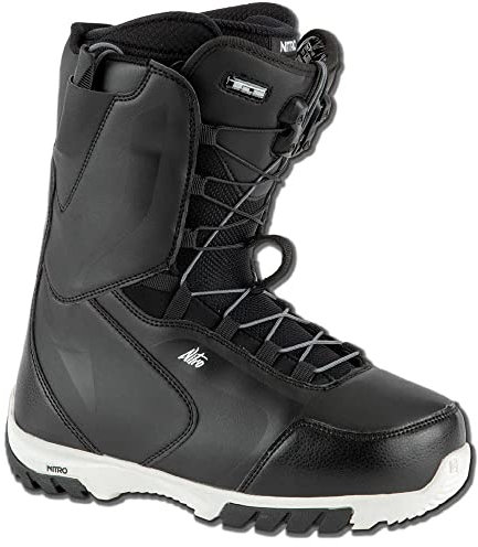 Nitro Snowboards Damen Cuda TLS '21 All Mountain Freestyle Schnellschnürsystem Boot Snowboardboot , Black-White, 25.5