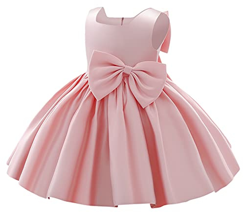 Vestido de princesa tutú con lazo para niñas pequeñas, vestido formal de baile, cumpleaños, boda, fiesta, bautizo, bautizo