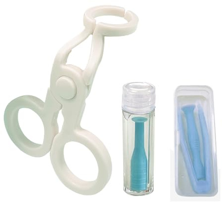 Howinn Contact Lens Applicator Tool, Contact Lens Remover Tool, Eye Opener for Contacts Lens Wearing Aids, Sucker/Tweezer with Soft Tip, Easy to Use Travel Size