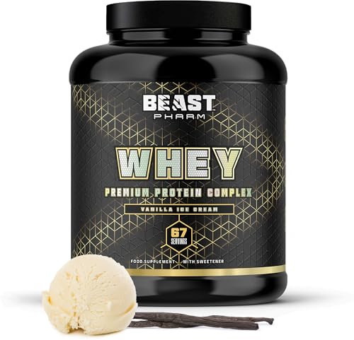 Beast | Whey Protein Powder 2KG | 21g Protein per Shake, 67 Drinks | Vanilla