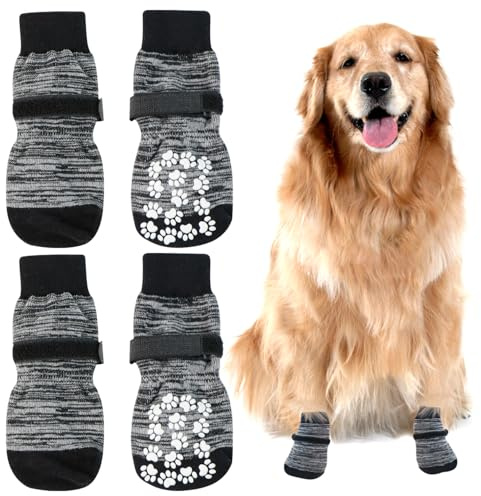 Tassskydd för hund, hundskor med justerbara remmar, hundskor, tasskydd för inomhusbruk, hundstrumpor läckageskydd, tasskydd hundskador, hundskor, tasskydd utomhus, 2 par