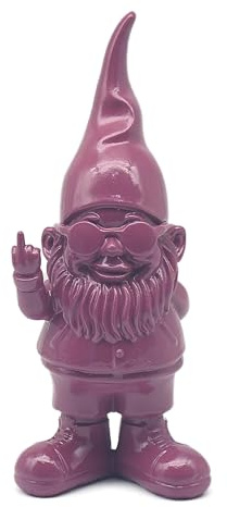 Lesser & Pavey Gnomes Home Decor Figurines & Ornaments For Home & Office | Decorative Home Accessories Statues For Indoor & Outdoor | Lovely Gifts for Women & Men Swearing Purple 20 Cm