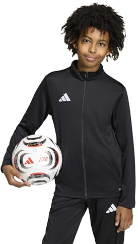 adidas Unisex-Kids Entrada26 Track Jacket, Black/White, Large