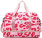 Leopardenmuster Sporttasche Damen mit Schuhfach – Pinke Reisetasche 51x35x26cm für Fitnessstudio, Handgepäck & Wochenendtrip – Leichte Gym Bag mit Schultergurt & viel Stauraum Leopard Muster Leo