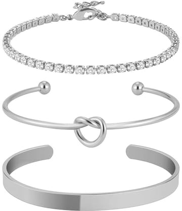 BWOOOWE Damarmband eleganta kristaller och modern design vänskapsarmband för speciella tillfällen och daglig användning