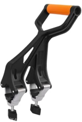 MagiDeal Rallonge de manche de pelle noire robuste à double poignée antidérapante, accessoire de rechange pour pelles à neige, râteaux et coupe-bordures.