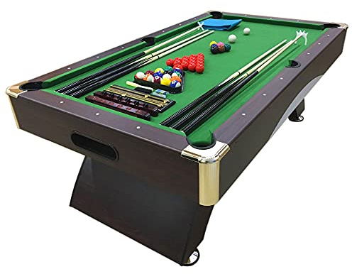 GRAFICA MA.RO S.R.L. Mesa de Billar Juegos de Billar Pool 7 ft Modelo Annibale Full Optional Verde Carambola Full Medición 188 X 96 cm Nuevo Embalado Disponible