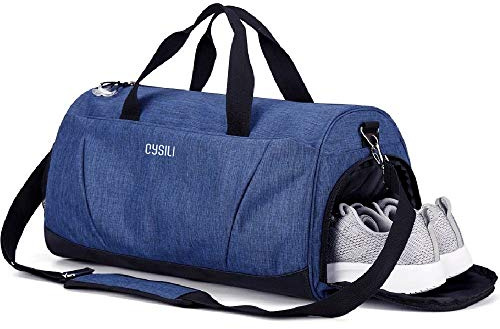 Gym Bag with Shoes Compartment and Wet Pocket, Sports Duffel Bag for Yoga | Sports Bag for Swim, Travel Duffle Bag for Men with Detachable Shoulder Strap and Mesh Side Pocket, Gift for Women