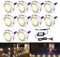10er Set LED Bodeneinbauleuchten Aussen Warmweiß-Ø61mm 1,5W Terrasse Einbaustrahler aussen 12v, IP67 Wasserdicht Boden Licht Led Terrassenbeleuchtung für Küche Garten Treppen
