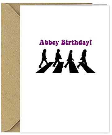 Funny Pun Birthday Card - Abbey Birthday!
