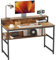 Cubiker Computer-Schreibtisch für das Büro zu Hause, 119,4 cm, kleiner Schreibtisch mit Ablagefläche und Bücherregal, Studier-Schreibtisch im modernen, einfachen Stil, platzsparendes Design, Rustikal
