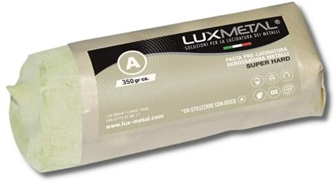 Lux Metal Polierpaste Weiß 350 g Grob Schleifpaste für Spiegelnden Glanz und Kratzerentfernung auf Edelstahl, Aluminium, Messing, Chrom, Holz Marmor und Weitere Metall Ideal Zum Polieren von Messern