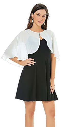 olyrjie Châles et écharpes pour robe de soirée, châle en mousseline de soie, capelet pour invités de mariage, demoiselles d'honneur, taille unique