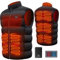 XINSONYUELL Beheizbare Weste für Herren Damen mit Akku, Beheizbare Jacke mit Powerbank mit 3 Einstellbar Temperatur, 11 Zonen Heizung, Winter Outdoor Heizweste
