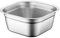 rockible Stainless Steel Square Basin Mixing Bowl, Washing Basin Cooking Washing Multipurpose Food Catering Pan for Grains Spaghetti