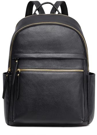 Kattee Echtleder Rucksack für Damen Multifunktional Elegant Tagesrucksack Weiches Leder Schultertasche für Shoppingtouren Groß