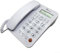 Telefono fisso con cavo con sistema di segreteria digitale, ID chiamante e funzione di avviso di chiamata, per uso domestico e ufficio (bianco)