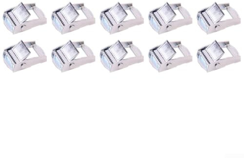 Zinklegeringsspännen 20 mm/25 mm slitstark fästspännare med knogrstängning för att säkra last, bagage och verktygslådor i transport, 10-pack (25 mm)