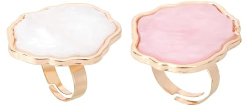 Ubric 2 bandejas de Mezcla para Esmalte de uñas, Anillos de Dedos, Soporte para Puntas de uñas, Herramientas de manicura (Blanco + Rosa)