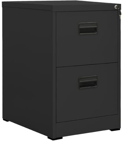 sephironlbb arkivskåp antracit av stål med 2 lådor, 46 x 62 x 72,5 cm, låsbart, hängande gistrat kompatibelt med A4 och lagligt, kontorsskåp för kontor och hemmakontor, kan belastas upp till 90 kg