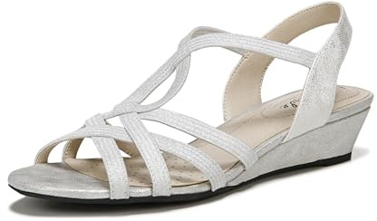LifeStride Womens Yaya Shoes Silver Gore/Synthetic 8 W