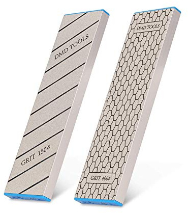 | DMD Double-Sided Diamond Sharpening Stone | Delux Diamond Whetstone | Professional Bench Stone | Knife Chisel Honing Stone| 10 Inch | (150/400#) | Durable Quality and Exquisite Design
