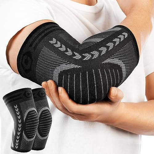 CAMBIVO Elbow Support for Men & Women (2-Pack)