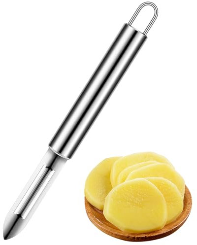 1 Paquet D'Éplucheur de Pommes de Terre en Acier Inoxydable, Éplucheur de Légumes en Acier Inoxydable, Éplucheur Alimentaire en Acier Inoxydable, Éplucheur de Cuisine en Acier Inoxydable (Argent)