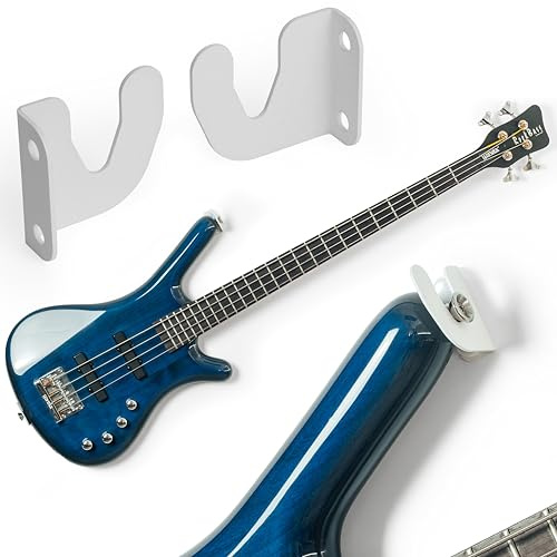 Support de guitare mural pour électriques, espagnoles, basses et classiques, accessoires (blanc)