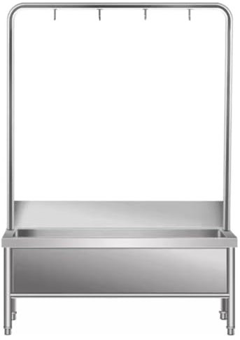 Évier de nettoyage de sol commercial, bassin de service de nettoyage en acier inoxydable, cuve utilitaire, seau de nettoyage, évier de buanderie pour cuisine/restaurant,Highshelf-100 * 50 * 55cm