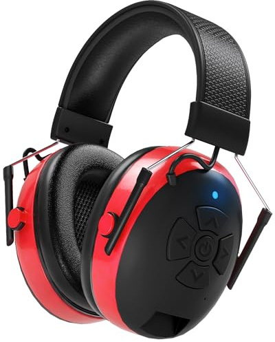 Bluetooth Ear Defenders - Wireless Headphones with Mic & Ear Defender Muffs for Adults - Safety Headset with Hearing Protection & Noise Cancelling - Shooting & Construction - 48H Battery, USB Charging
