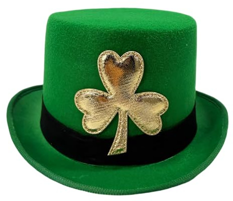 Gungtj Cylinderhatt dräkt tillbehör | St Patricks dag cylinderhattar för trollkarlar vuxna seniorer scenföreställningar fester rollspel