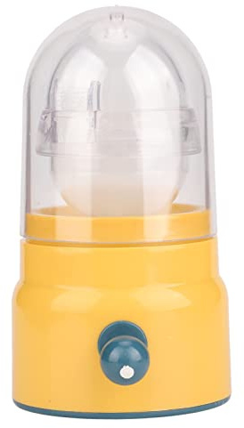 Shaker per uova, frullatore manuale per uova, creatore di uova dorate, frullatore per tuorlo bianco, con morbido cuscinetto in silicone, design antigoccia, corda ad alta densità (Gialla)
