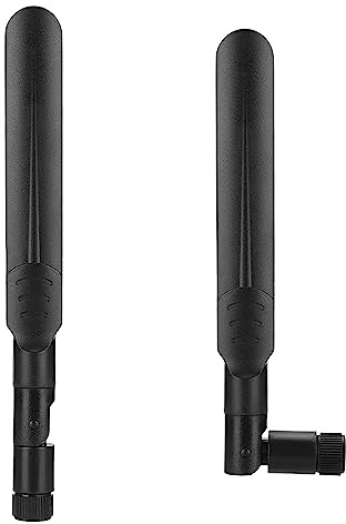 KIMISS 2,4G/5G/5,8G Dual Band WiFi-antenn för Passform för Router - SMA Rundstrålande - 8dBi Gain för Förbättrad Trådlös Prestanda (Svart)