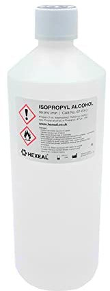 Hexeal Isopropyl Alcohol 1L – 1L Bottle of 99.9% IPA Disinfectant & Sanitiser – Removes Grime on Phones & Electronics – Degreaser, Cleaning Fluid & Solvent for Paint Thinning