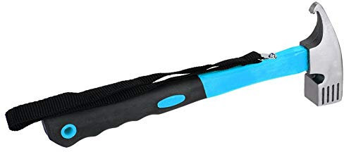 Camping Mallet Zelt Hammer Stahlhammer Tragbarer Gummi Handler Hammerhammer für Gebrauch Zeltheringe(Blau)