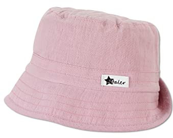 Sterntaler Unisex Kinder Fischerhut Leinencharakter Kindermütze, Rosa, 47 EU
