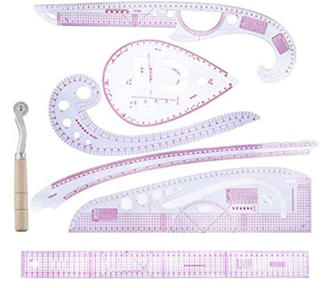 Ensemble De 7 Règles De Mesure Pour Vêtements, Règle De Courbe De Couture En PVC, Kit De Règle De Couture Artisanale Pour Bricolage, Créateur De Patrons, Tailleur