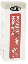BUSTER Toothpaste with Liver | 50 ml | Zahnpasta für Hunde und Katzen | Zur Reinigung der Zähne und Unterstützung der Zahngesundheit | Mit leckerem Leberwurstgeschmack