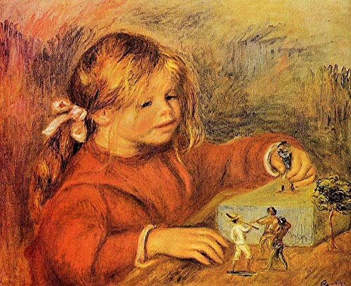 6 dipinti famosi - Claude che gioca Pierre Auguste Renoir bambini bambini - Arte ad olio fatta a mano su tela -07, £70- £1500 Dipinta a mano da insegnanti delle Accademie d'arte