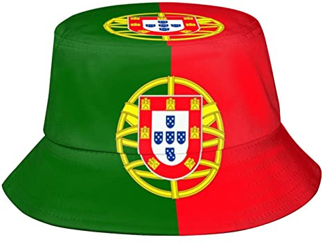 cheyenn Chapeau de pêcheur hawaïen avec drapeau du Portugal pour voyage, plage, extérieur, Portugal 02, taille unique