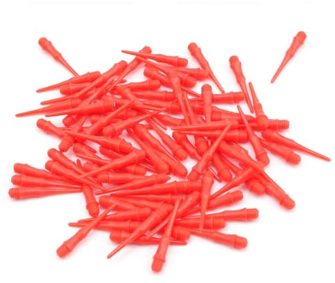 WJUAN 200 Piezas Puntas Dardos Plastico, Rojo Puntas Dardos, Hilo 2BA Dardos Profesionales, Puntas Dardos Diana Electronica, Suave y Fuerte, Entusiastas de Dardos