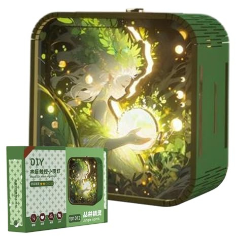 Vriusi Wood Puzzle Light, Art Lamp Craft Kits, Novelty Lamp Decoration, Lamp, Wooden Craft Light Kit, Bedroom Lamp, Living Room Art Lamp, Puzzle Lamp for Kids, Home Decor Cr