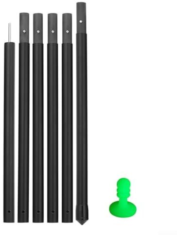 Jonikuper Poteaux de bâche en fibre de carbone, poteaux de tente réglables pour auvent, auvent et camping en plein air, légers et haute résistance, design en 4 sections (2,5 mètres)