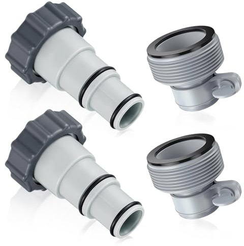 IHLOOTD Adattatore per Tubo per Piscina A e B, Adattatore Piscina, Adattatore Tubo Piscina con Filettatura Interna a Vite, Connettori per Tubi per Piscina,Adattatore per Tubo da Piscina Ø 32 e 38 mm