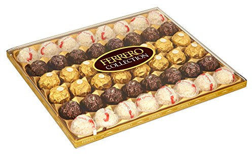 Ferrero Collection - 48 Specialità Assortite al Cioccolato, Racchiuse in una Elegante Scatola Natalizia, Idea Regalo Natale, Compleanno e Anniversario, Confezione da 518 gr