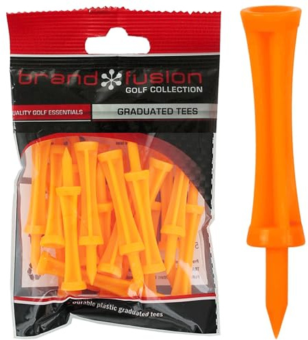 Graduated Tees Unisex The Golfers Club Orange Plastic (2.75 Inch X 20) Golf Tee, Orange, 50mm EU