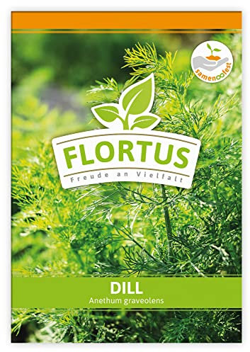 FLORTUS Dill | Kräutersamen | Dillsamen | Samen zur Anzucht für Garten, Balkon, Küche & Fensterbank
