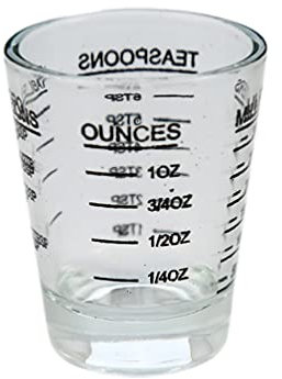 SHERCHPRY Schnapsglas Messbecher 30 Ml Messbecher Espresso Schnapsglas Flüssigkeit Weingläser Schwere Hohe Schlitz Messgläser mit Küchenmesswerkzeug Liefert Schwarz