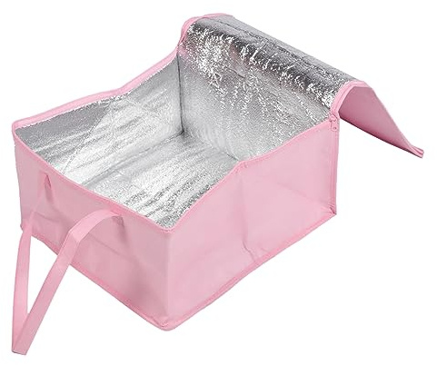 Zerodeko Insulated Food Bag with Handles Portable Insulation for Cake Takeout Seafood Lightweight Zippered Food Bag for Travel Picnic